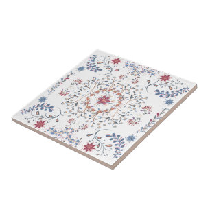 Vintage-Blumenmonogramm Fliese