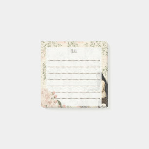Vintage Blumenmotive mit seelenvollen Silhouetten Post-it Klebezettel