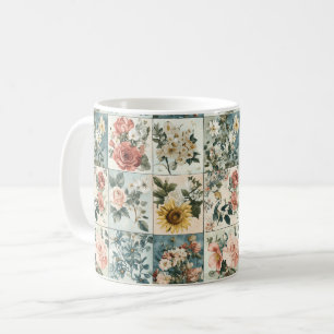 Vintage Blumenmuster-Design Kaffeetasse