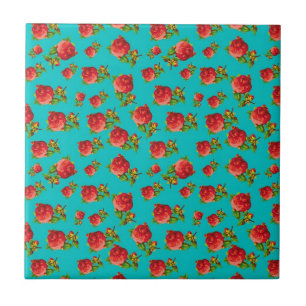 Vintage-Blumenmuster Fliese