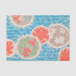 Vintage-Blumenmuster japanisches Retro-Muster Seidenpapier