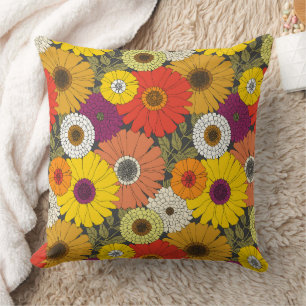 vintage Blumenmuster Kissen
