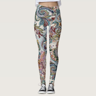 Vintage-Blumenmuster Leggings