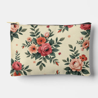Vintage Blumenmuster mit klassischer Eleganz Zubehörtasche
