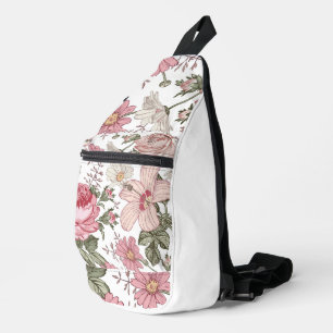 Vintage-Blumenmuster mit Rosen Crossbody Bag