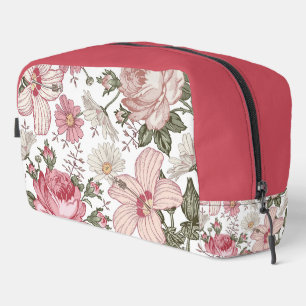 Vintage-Blumenmuster mit Rosen Waschbeutel