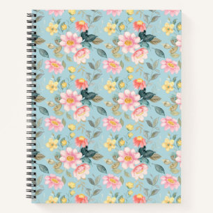Vintage Blumenmuster Notizbuch
