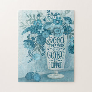 Vintage Blumenmuster Puzzle