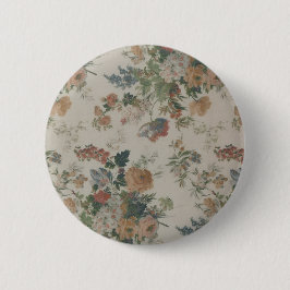 Vintage-Blumenmuster – Sanftes botanisches Blüten- Button