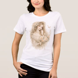 Vintage-Blumenmuster Tri-Blend Shirt