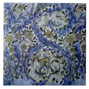 Vintage-Blumenmuster William Morris African Marigo Fliese