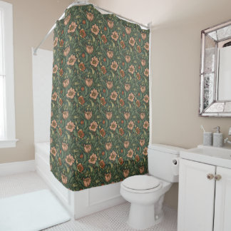 Vintage-Blumenmuster William Morris Leicester Duschvorhang