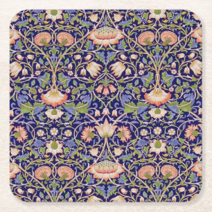 Vintage-Blumenmuster, William Morris Rechteckiger Pappuntersetzer