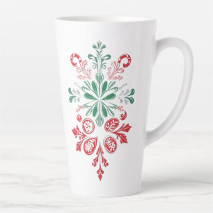 Vintage-Blumenornament - Feiertagsdesign Milchtasse