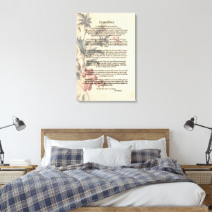 Vintage-Blumenpapier-Desiderata von Max Ehrman Leinwanddruck