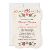 Vintage BlumenPinecone Weihnachtshochzeit