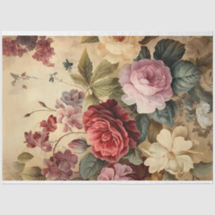 Vintage Blumenpracht in kräftigen Farben Eternal B Seidenpapier