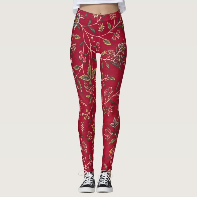 Vintage BlumenPrint Leggings (Vorderseite)