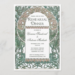 Vintage BlumenProben-Abendessen-Einladungen I Einladung
