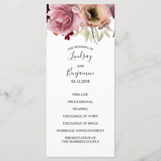 Vintage Blumenprogramme Programm (Vorderseite)