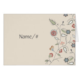 Vintage Blumenrand-Tabellen-Karte