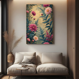 Vintage Blumenreiz Poster