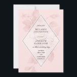 Vintage Blumenrosa Hochzeit Einladung<br><div class="desc">Eine moderne Drehung über Vintag botanisch. Diese Hochzeitseinladung in Rosa zeigt eine Vintage botanische Abbildung mit einem weißen Overlay-Diamant, der zur Aufbewahrung der Veranstaltungsinformationen verwendet wird. Besuchen Sie den Stacey Meacham Store für andere Produkte, um dieses Design, einschließlich RSVP-Karten, Gehäuse-Karten, Briefmarke, Umschlag-Etiketten, Tischnummern und mehr! Zum Ändern/Hinzufügen von Text: Klicken...</div>