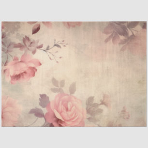 Vintage Blumenrose Dekorative Kunst Seidenpapier