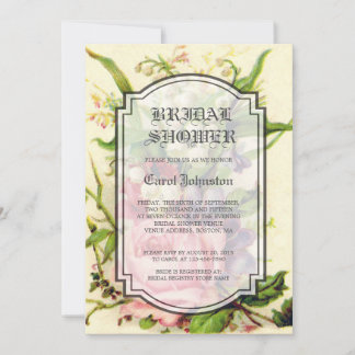 VINTAGE BLUMENRosen-BRAUTPARTY-EINLADUNG Einladung
