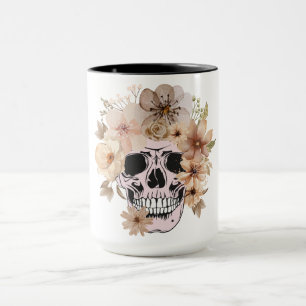 VINTAGE BLUMENSCHÄDEL TASSE