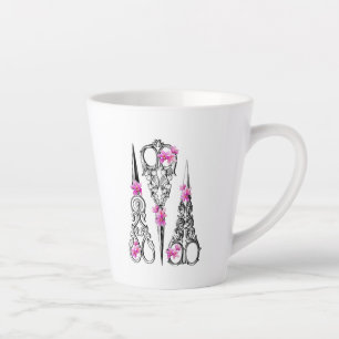Vintage Blumenschere Latte-Kaffee-Tasse Milchtasse
