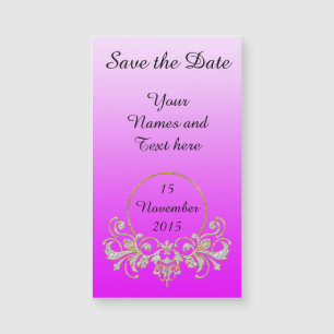 Vintage Blumenschmuck aus Silber Magnetkarte