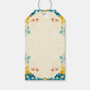 Vintage Blumenschmuck- oder Geschenkkarten für DIY Geschenkanhänger