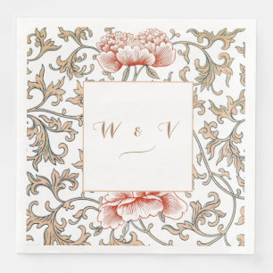 Vintage Blumenschmuck von Owen Jones Serviette