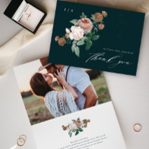 Vintage Blumenschrift Hochzeit Vielen Dank