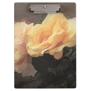 vintage Blumenskunst Hintergrund in Pastellfarben Klemmbrett
