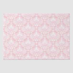 Vintage Blumenstaubmuster in Weiß und leicht Rosa Seidenpapier