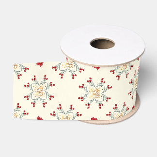 Vintage-Blumenstern-Weihnachtsgeschenkverpackung Ripsband