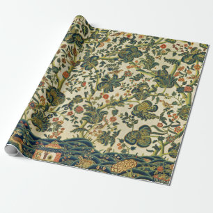 Vintage-Blumenstickerei-Druck Geschenkpapier