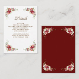 Vintage Blumenstrauß an der Grenze Begleitkarte