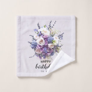 Vintage Blumenstrauß- kundengebundene Badhandtuch Set