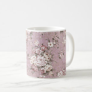 Vintage-Blumenstrauß Lavendel Lila Kaffeetasse