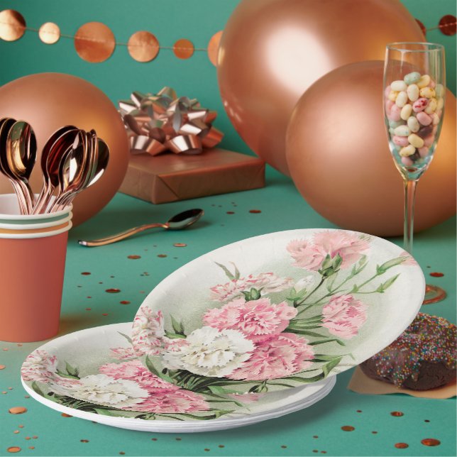 Vintage Blumensträuße Party Pappteller (Multi)