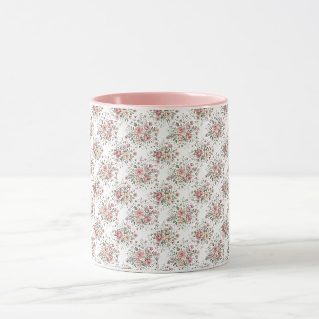 vintage Blumensträuße Tasse (Zentrum)