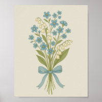 Vintage Blumenvase auf Pergament Botanische Kunst