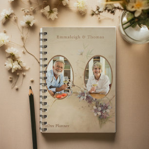 Vintage Blumenversorgung mit doppeltem Foto Planer