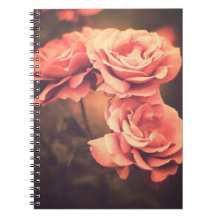 Vintage Blumenvintage, Blume, Rose, antike Villa Notizblock