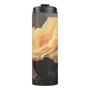 vintage Blumenvordergrund in Pastellfarben Thermosbecher