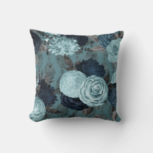 VINTAGE BLUMENVORHANG HAMPTONS KISSEN