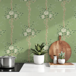 Vintage Blumenweinbilder Tapete